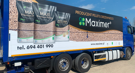 Producent pelletu. Magazyn fabryczny Maximer - pellet mazowieckie prosto od producenta